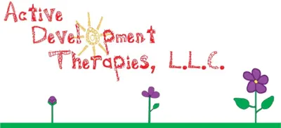 A drawing of a flower and the words development therapies, llc.
